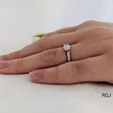 The Canna Platinum 0.51ct Round Brilliant Cut Diamond Solitaire Engagement Ring