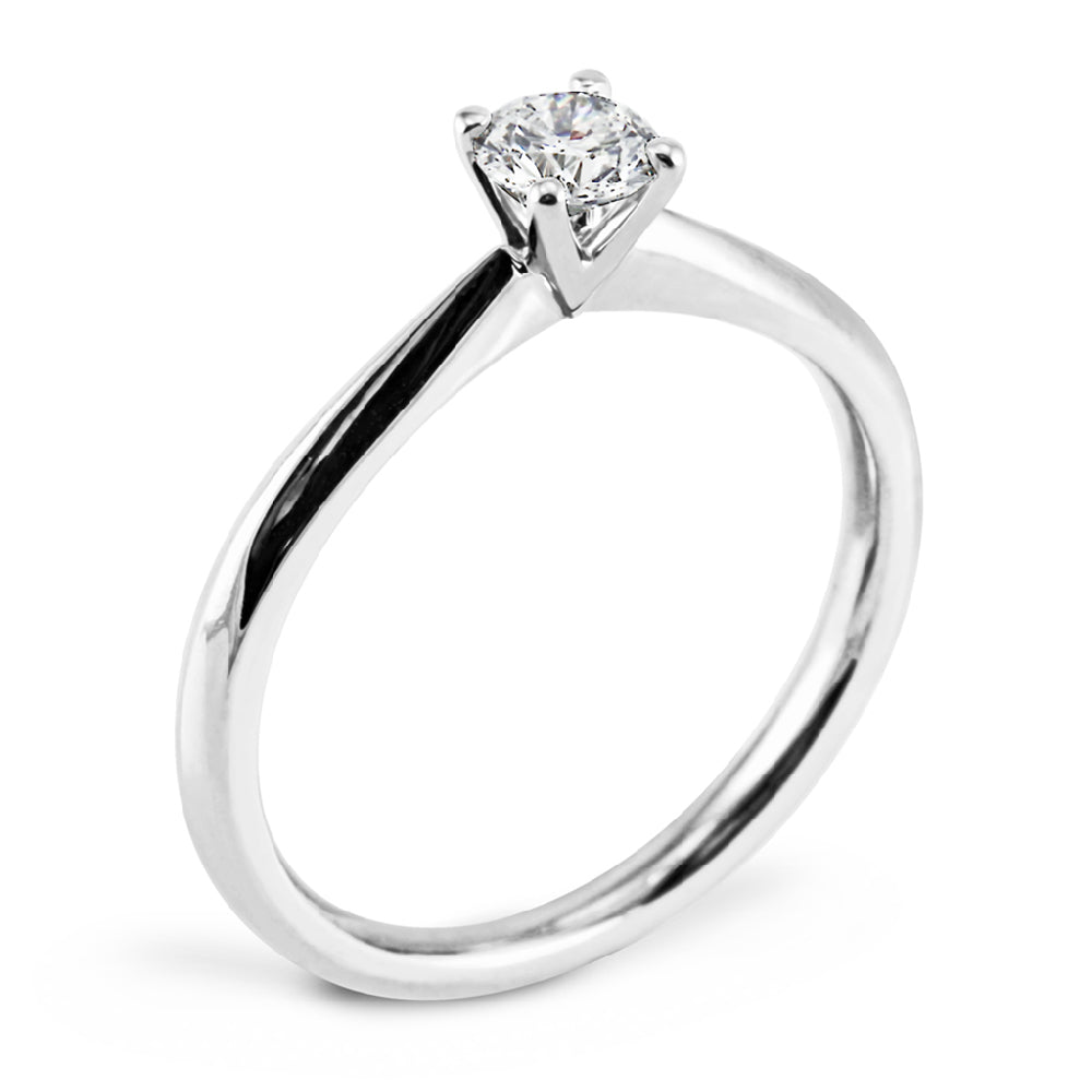 The Honeysuckle Platinum 0.40ct Round Brilliant Cut Diamond Solitaire Engagement Ring