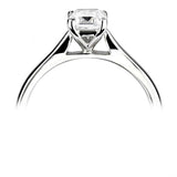 The Viola Platinum 0.74ct Emerald Cut Diamond Solitaire Engagement Ring