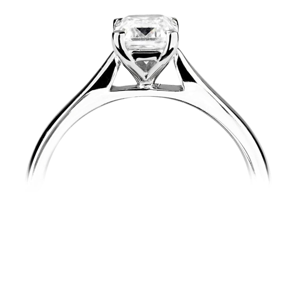 The Viola Platinum 0.30ct Emerald Cut Diamond Solitaire Engagement Ring