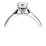 The Viola Platinum 0.30ct Emerald Cut Diamond Solitaire Engagement Ring
