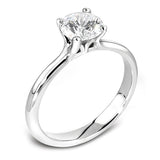 The Felicia Platinum 0.41ct Round Brilliant Cut Diamond Solitaire Engagement Ring