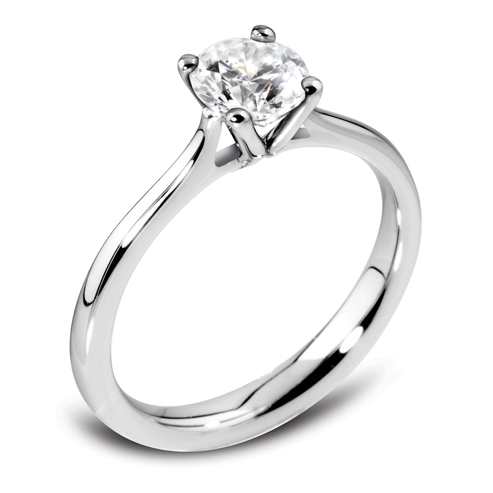 The Azalea Platinum 0.41ct Round Brilliant Cut Diamond Solitaire Engagement Ring