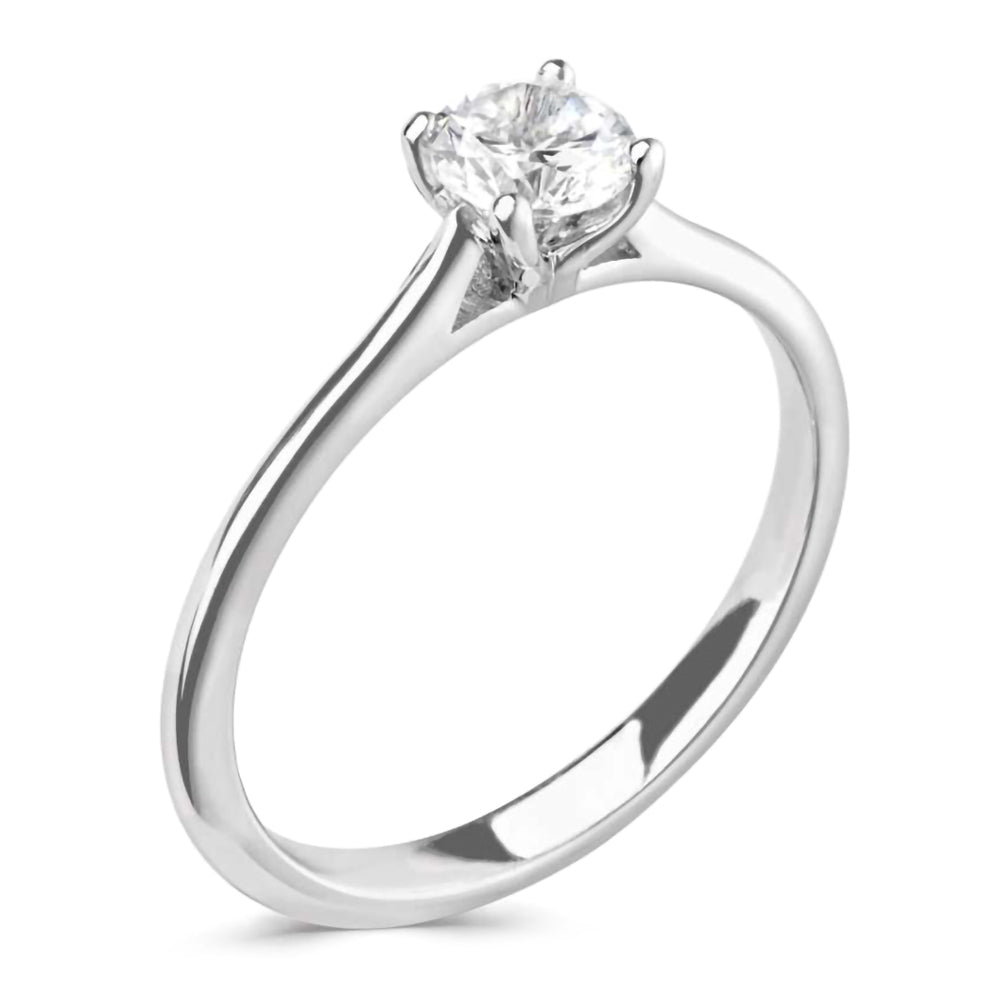The Sweet Pea Platinum 0.41ct Round Brilliant Cut Diamond Solitaire Engagement Ring