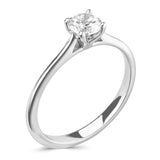 The Sweet Pea Platinum 0.41ct Round Brilliant Cut Diamond Solitaire Engagement Ring