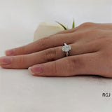 The Capri Platinum 0.70ct Oval Cut Diamond Solitaire Engagement Ring