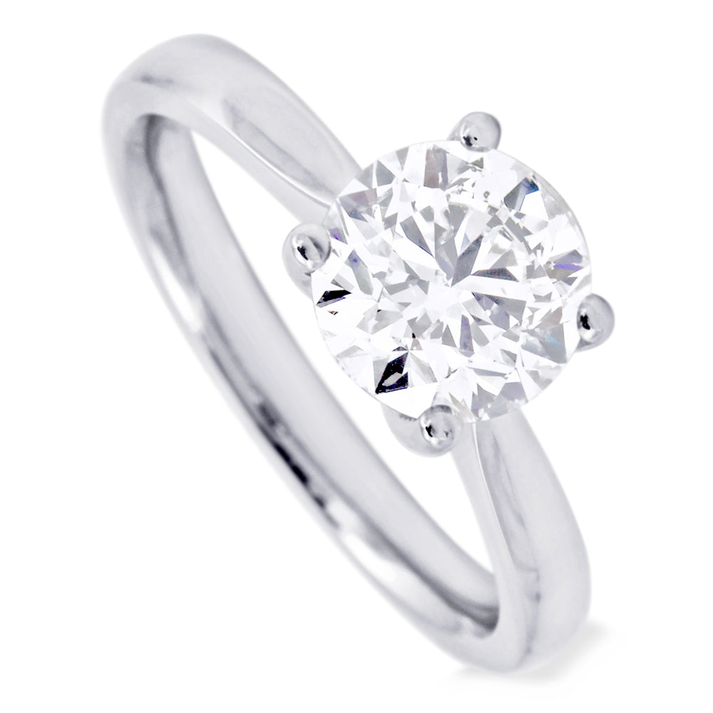 The Daphne Platinum 2.01ct Round Brilliant Cut Diamond Solitaire Engagement Ring