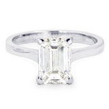 The Hazel Platinum 2.01ct Emerald Cut Diamond Solitaire Engagement Ring
