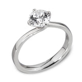 The Rose Platinum 0.31ct Round Brilliant Cut Diamond Solitaire Engagement Ring