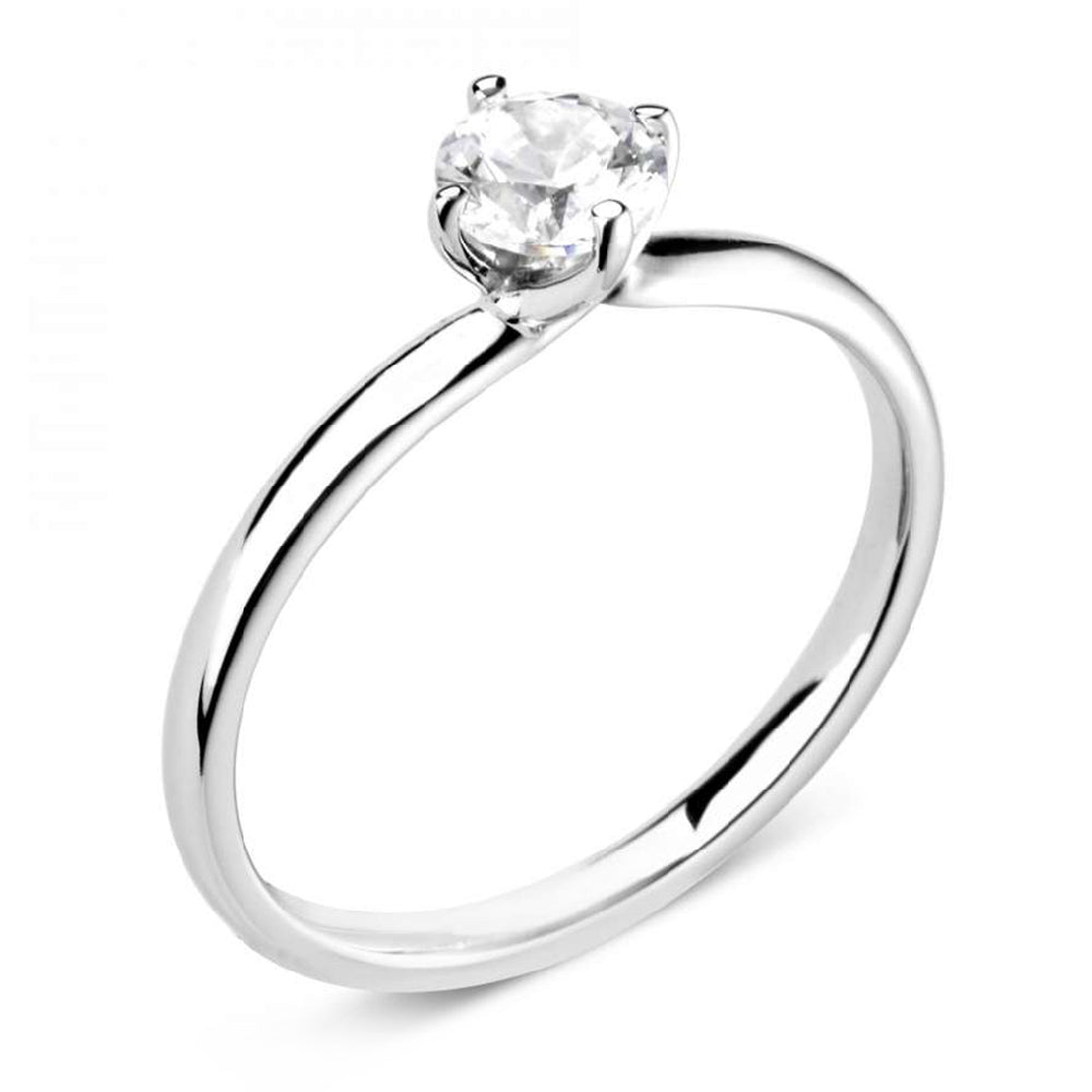 The Amaryllis Platinum 0.41ct Round Brilliant Cut Diamond Solitaire Engagement Ring