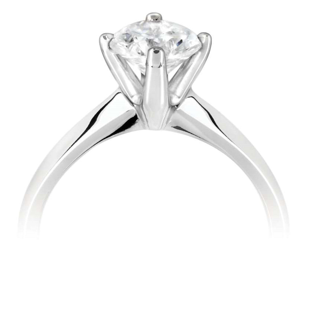 The Bellflower Platinum 0.43ct Round Brilliant Cut Diamond Solitaire Engagement Ring