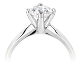 The Bellflower Platinum 0.40ct Round Brilliant Cut Diamond Solitaire Engagement Ring