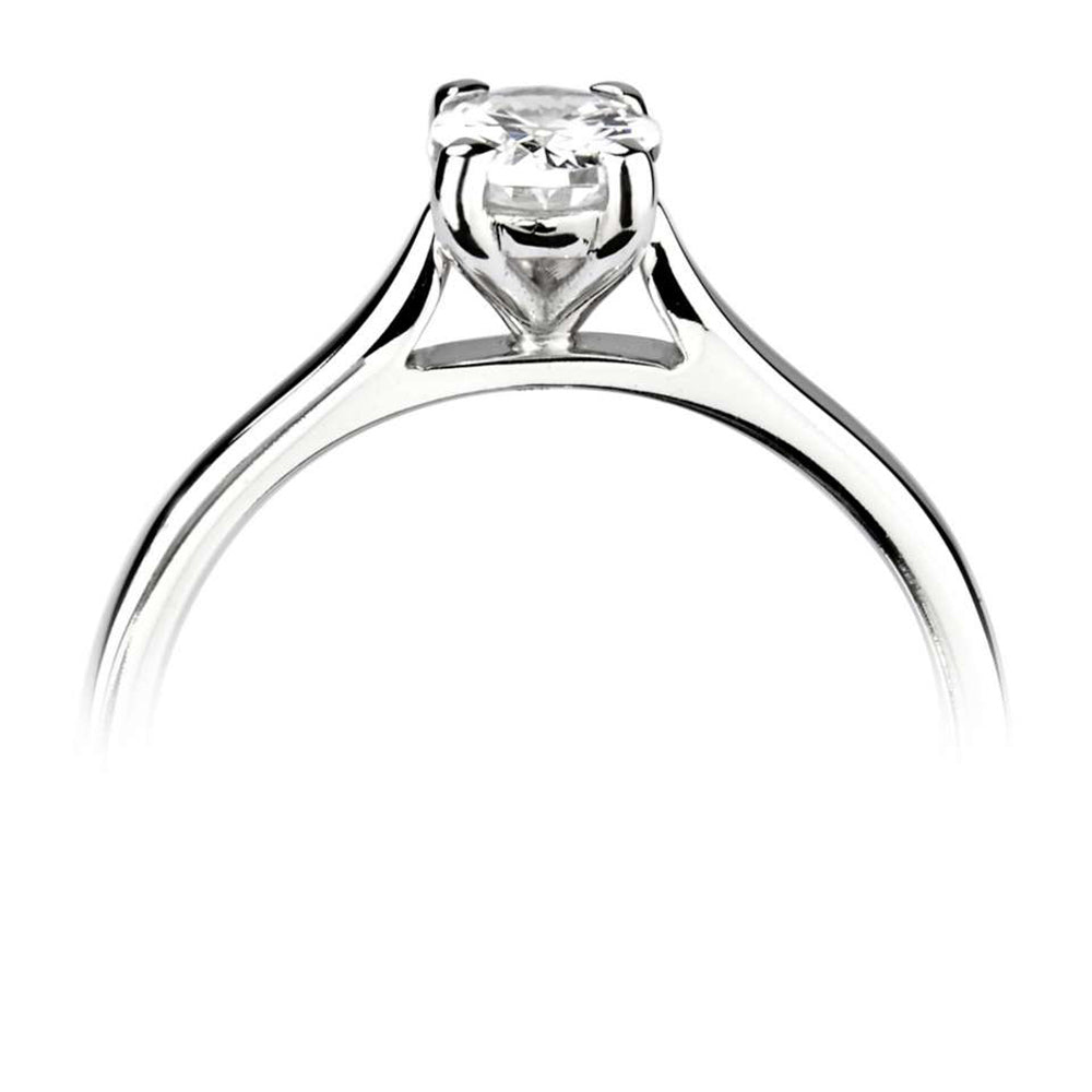The Verbena Platinum 1.51ct Oval Cut Diamond Solitaire Engagement Ring