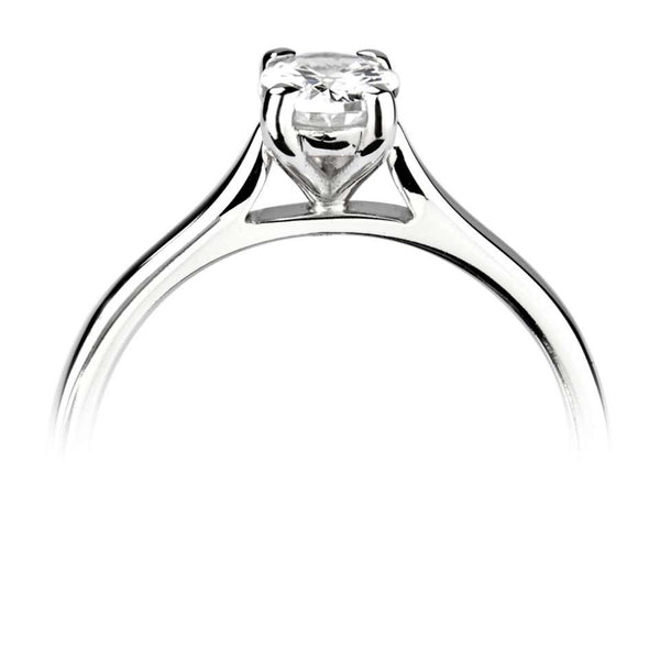 The Verbena Platinum 1.51ct Oval Cut Diamond Solitaire Engagement Ring