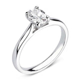 The Verbena Platinum 1.51ct Oval Cut Diamond Solitaire Engagement Ring