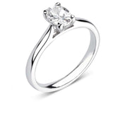 The Violet Platinum Oval Cut Diamond Solitaire Engagement Ring
