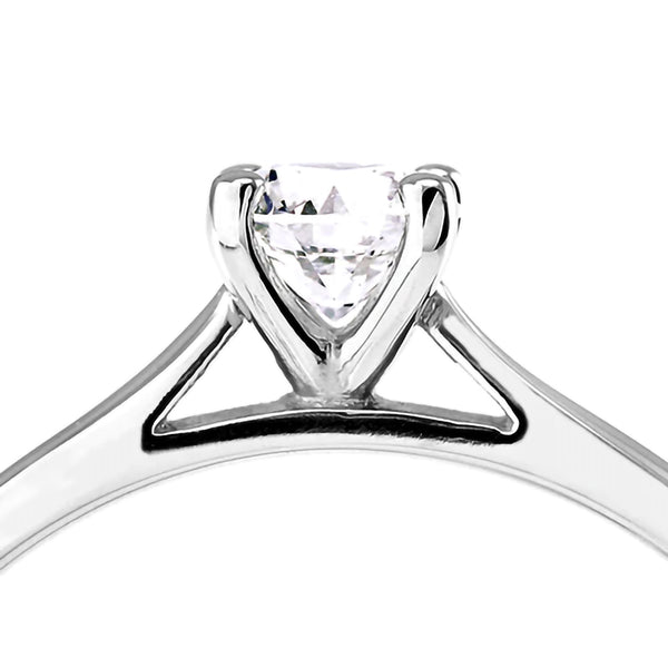 The Magnolia Platinum 0.90ct Round Brilliant Cut Diamond Solitaire Engagement Ring