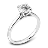 The Magnolia Platinum 0.90ct Round Brilliant Cut Diamond Solitaire Engagement Ring