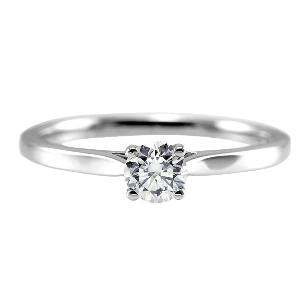 The Magnolia Platinum 0.90ct Round Brilliant Cut Diamond Solitaire Engagement Ring