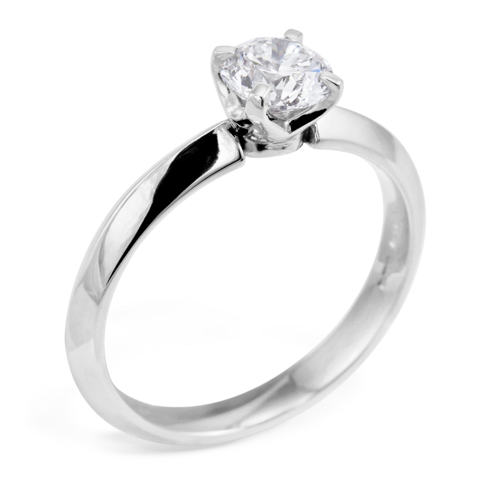 The Fern Platinum 0.70ct Round Brilliant Cut Diamond Solitaire Engagement Ring