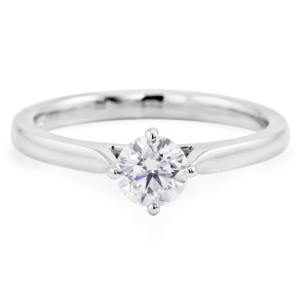 The Willow Platinum 0.50ct Round Brilliant Cut Diamond Solitaire Engagement Ring