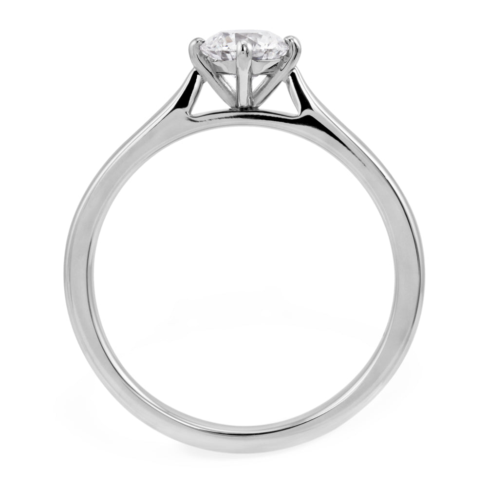The Willow Platinum 0.50ct Round Brilliant Cut Diamond Solitaire Engagement Ring