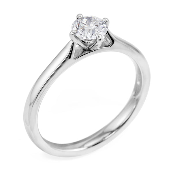 The Willow Platinum 0.50ct Round Brilliant Cut Diamond Solitaire Engagement Ring