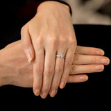 The Rose Platinum 0.50ct Round Brilliant Cut Diamond Solitaire Engagement Ring With 0.10ct Channel Set Diamond Shoulders