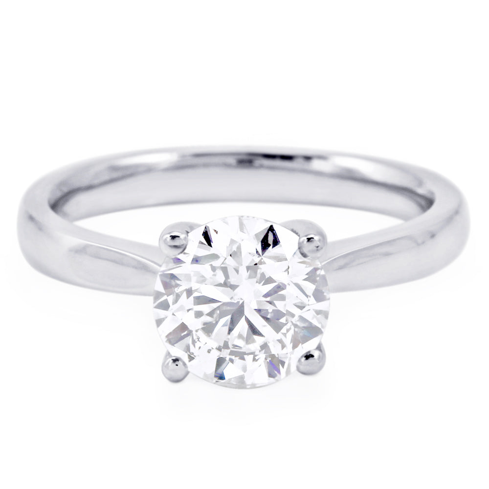 The Daphne Platinum 0.90ct  Round Brilliant Cut Diamond Solitaire Engagement Ring