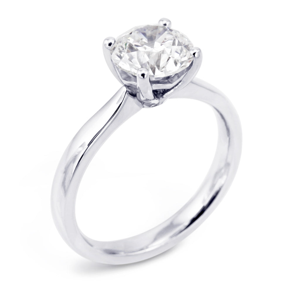 The Daphne Platinum 0.90ct  Round Brilliant Cut Diamond Solitaire Engagement Ring