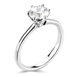 The Daffodil Platinum 0.90ct Round Brilliant Cut Diamond Solitaire Engagement Ring
