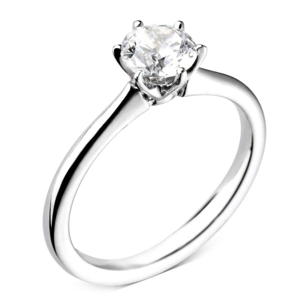 The Cherry Blossom Platinum 0.60ct Round Brilliant Cut Diamond Solitaire Engagement Ring