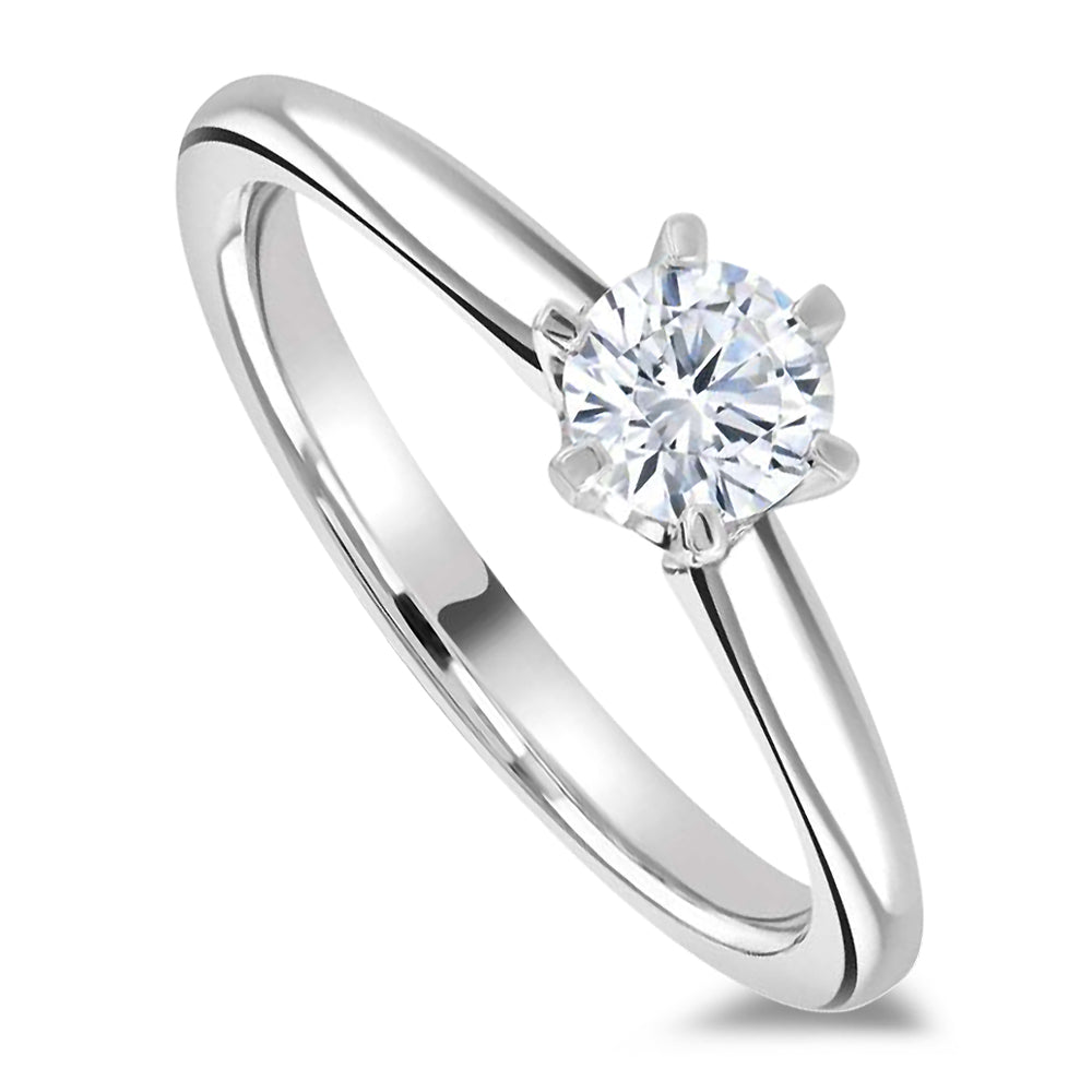 The Cherry Blossom Platinum 0.60ct Round Brilliant Cut Diamond Solitaire Engagement Ring