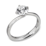 The Rose Platinum 0.70ct Round Brilliant Cut Diamond Solitaire Engagement Ring