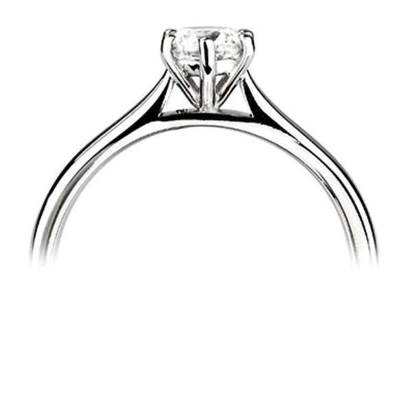 The Poppy Platinum 0.50ct Round Brilliant Cut Diamond Solitaire Engagement Ring