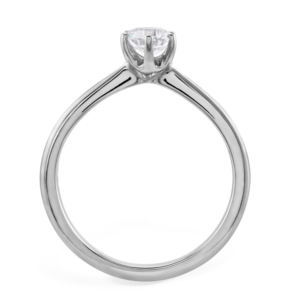 The Sunflower Platinum 0.40ct Round Brilliant Cut Diamond Solitaire Engagement Ring