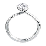 The Rose Platinum 0.71ct Round Brilliant Cut Diamond Solitaire Engagement Ring