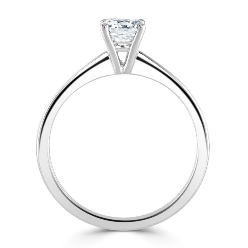 The Aster Platinum Round Brilliant Cut Diamond Solitaire Engagement Ring