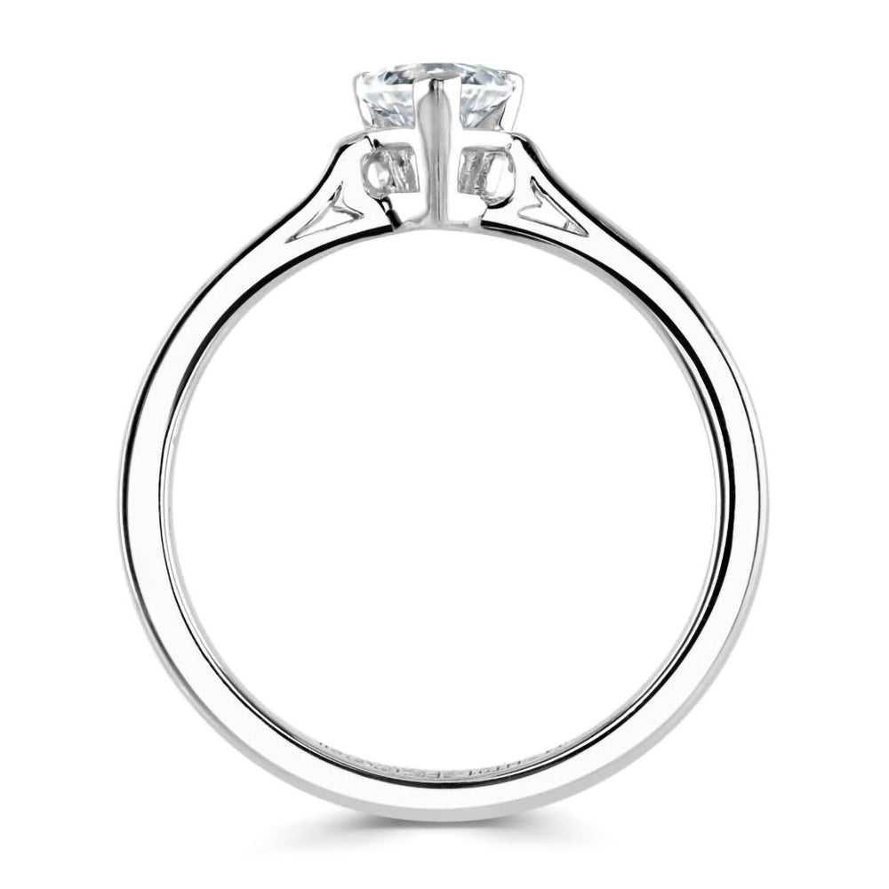 The Sweetheart Platinum 0.72ct Heart Cut Diamond Solitaire Engagement Ring