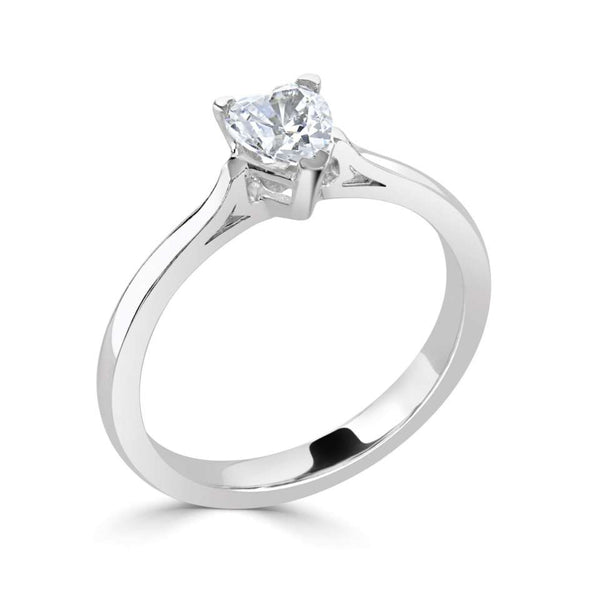The Sweetheart Platinum Heart Cut Diamond Solitaire Engagement Ring