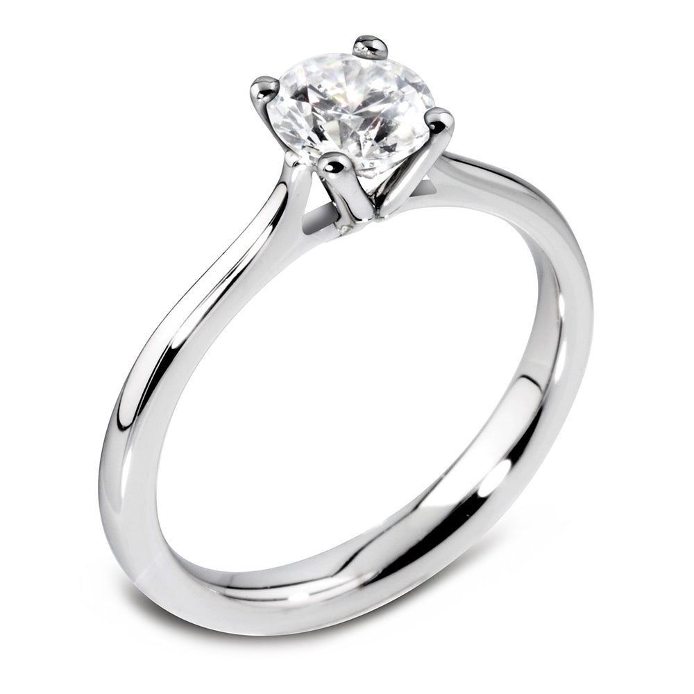 The Azalea Platinum 0.40ct Round Brilliant Cut Diamond Solitaire Engagement Ring