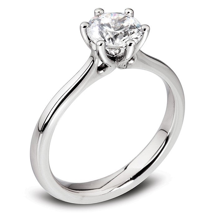 The Blossom Platinum 0.70ct Round Brilliant Cut Diamond Solitaire Engagement Ring