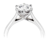 The Freesia Platinum Round Brilliant Cut Diamond Solitaire Engagement Ring