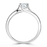 The Daisy Platinum 0.40ct Round Brilliant Cut Diamond Solitaire Engagement Ring