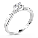 The Daisy Platinum 0.40ct Round Brilliant Cut Diamond Solitaire Engagement Ring
