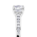 The Waterlily Platinum 0.50ct Round Brilliant Cut Diamond Solitaire Engagement Ring With 0.21ct Diamond Set Shoulders