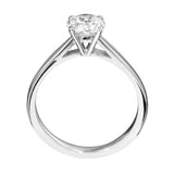 The Malva Platinum 0.51ct Round Brilliant Cut Diamond Solitaire Engagement Ring
