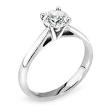 The Malva Platinum 0.51ct Round Brilliant Cut Diamond Solitaire Engagement Ring
