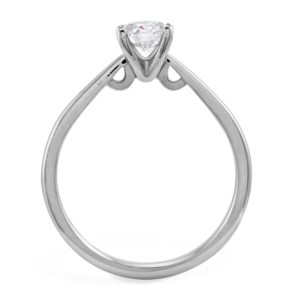 The Allium Platinum 0.40ct Round Brilliant Cut Diamond Solitaire Engagement Ring