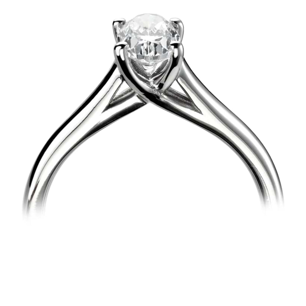 The Begonia Platinum 0.40ct Oval Cut Diamond Solitaire Engagement Ring